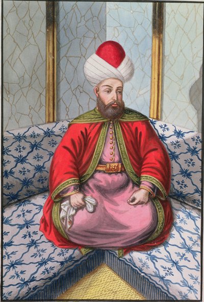 Orkhan (1288-1359), sultan 1326-59, uit Een serie portretten van de keizers van Turkije, 1808 door English School